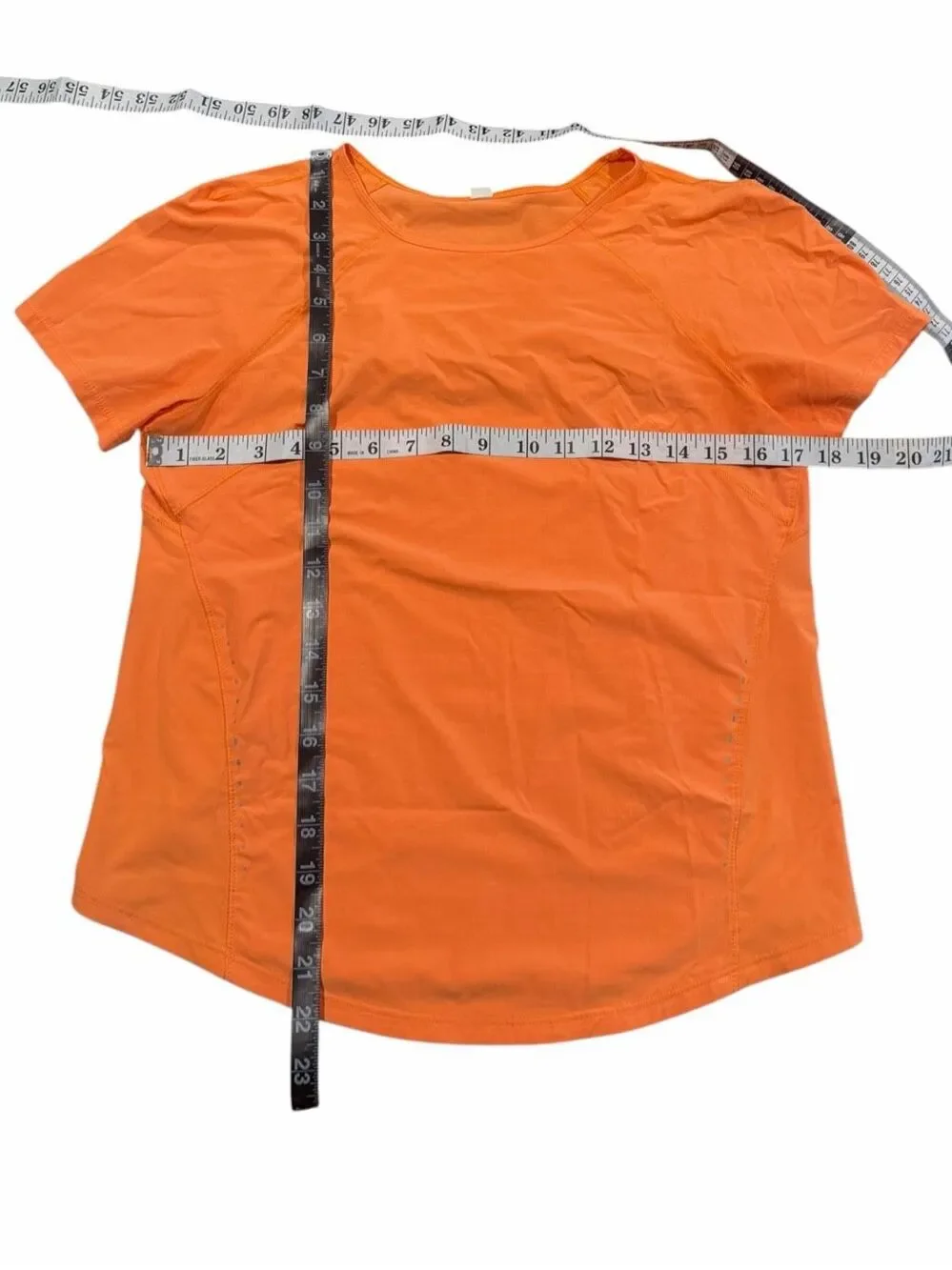 LULULEMON Lightweight Stretch Run Short Sleeve Shirt Orange Soda Medium